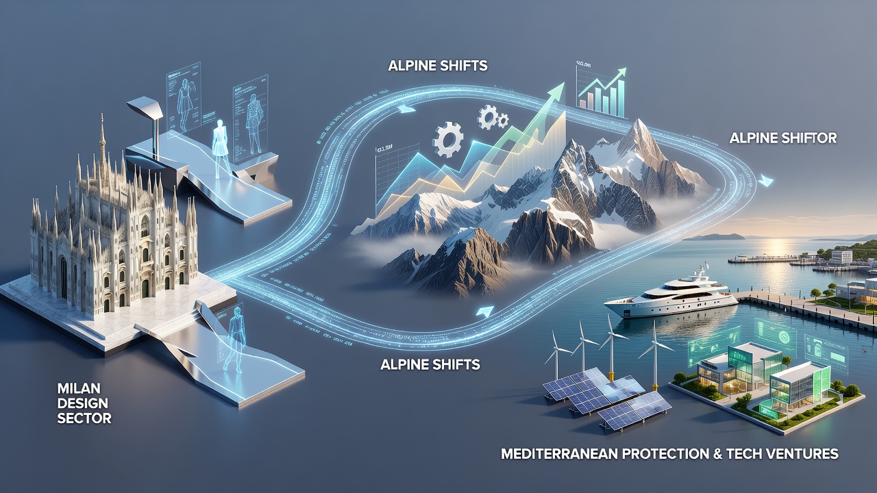 Capital Pathways: Tracing Funds from Milan Design to Alpine Adjustments and Mediterranean Tech Protection